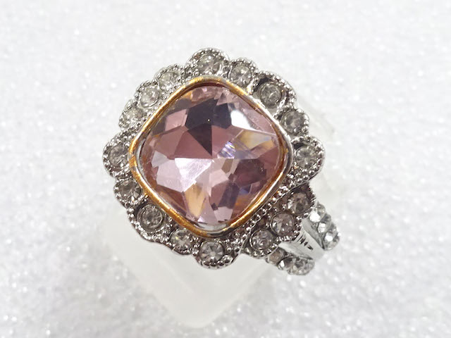 JAPANESE KIMONO / ANTIQUE COLORED STONE RING (SIZE 21)